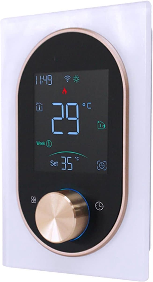 Slimme Thermostaat - WIFI Thermostaat - Energie Besparen - Touchscreen Bediening - 16A - Wit — afbeelding 1