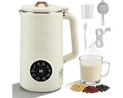 SnelShoppen - Nut Milking Machine 1000 ml - 8-in-1 Plantaardige Melk Machine - Automatische Warmhoudfunctie en Zelfreinigend - Multifunctionele Oat Mi