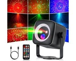 Discobal, muziekgestuurd, discolicht, partylicht, 60 verschillende patronen, stroboscoopeffect, partylicht met afstandsbediening en 2 m USB-kabel voor familie, feesten, clubs, verjaardagen,Kerstmis