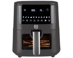 BerlingerHaus Airfryer XXXL Mat Antraciet - met Kijkvenster - 8 Liter - 1650W