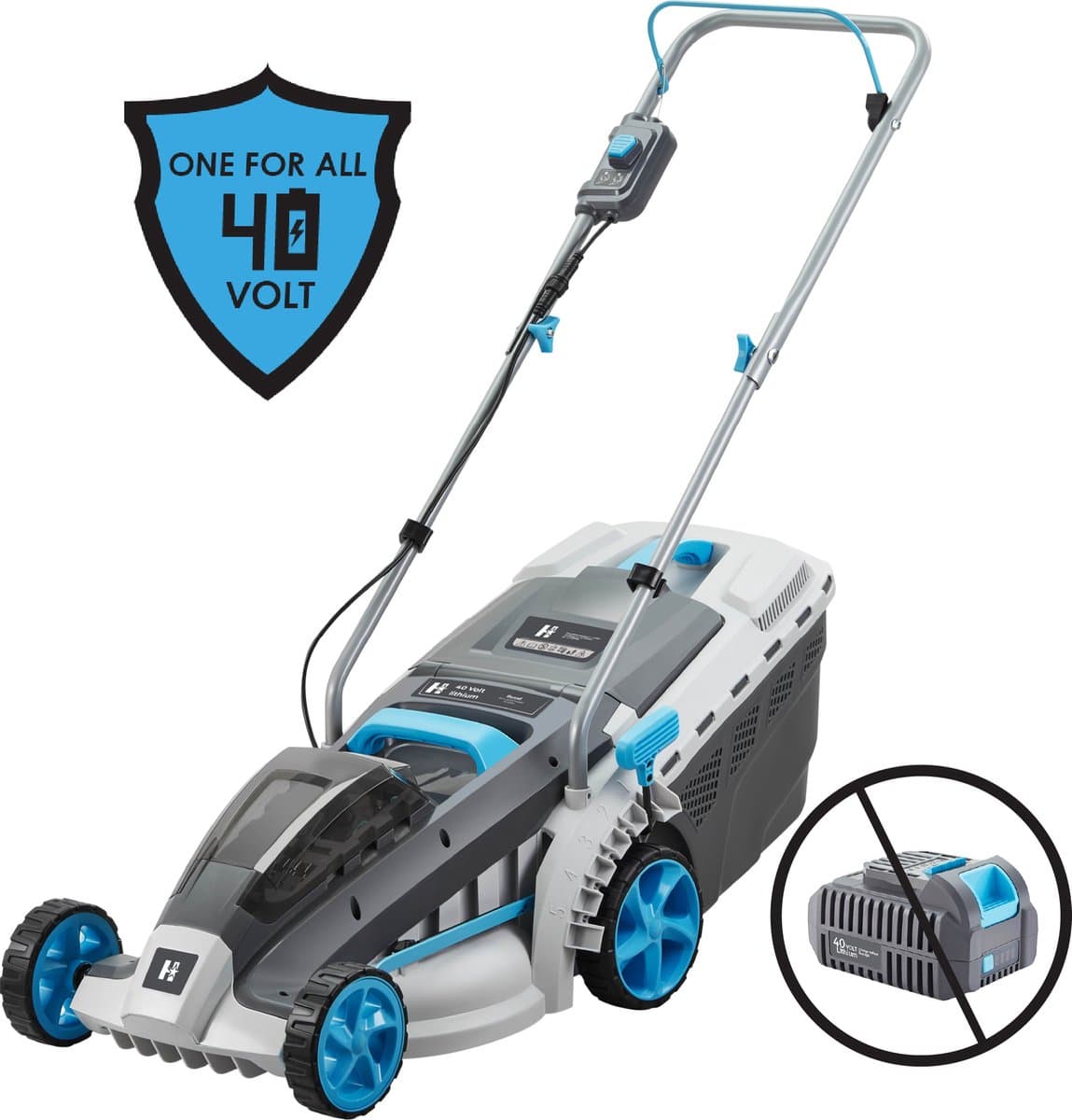 H-Ster accu grasmaaier Ruud 40V - snijbreedte 370mm - snijhoogte 25-75mm - excl. accu en lader — afbeelding 1
