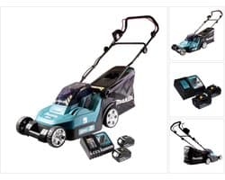 Makita DLM 432 RG2 accu-grasmaaier 36 V (2x 18 V) 43 cm + 2x accu 6,0 Ah + oplader