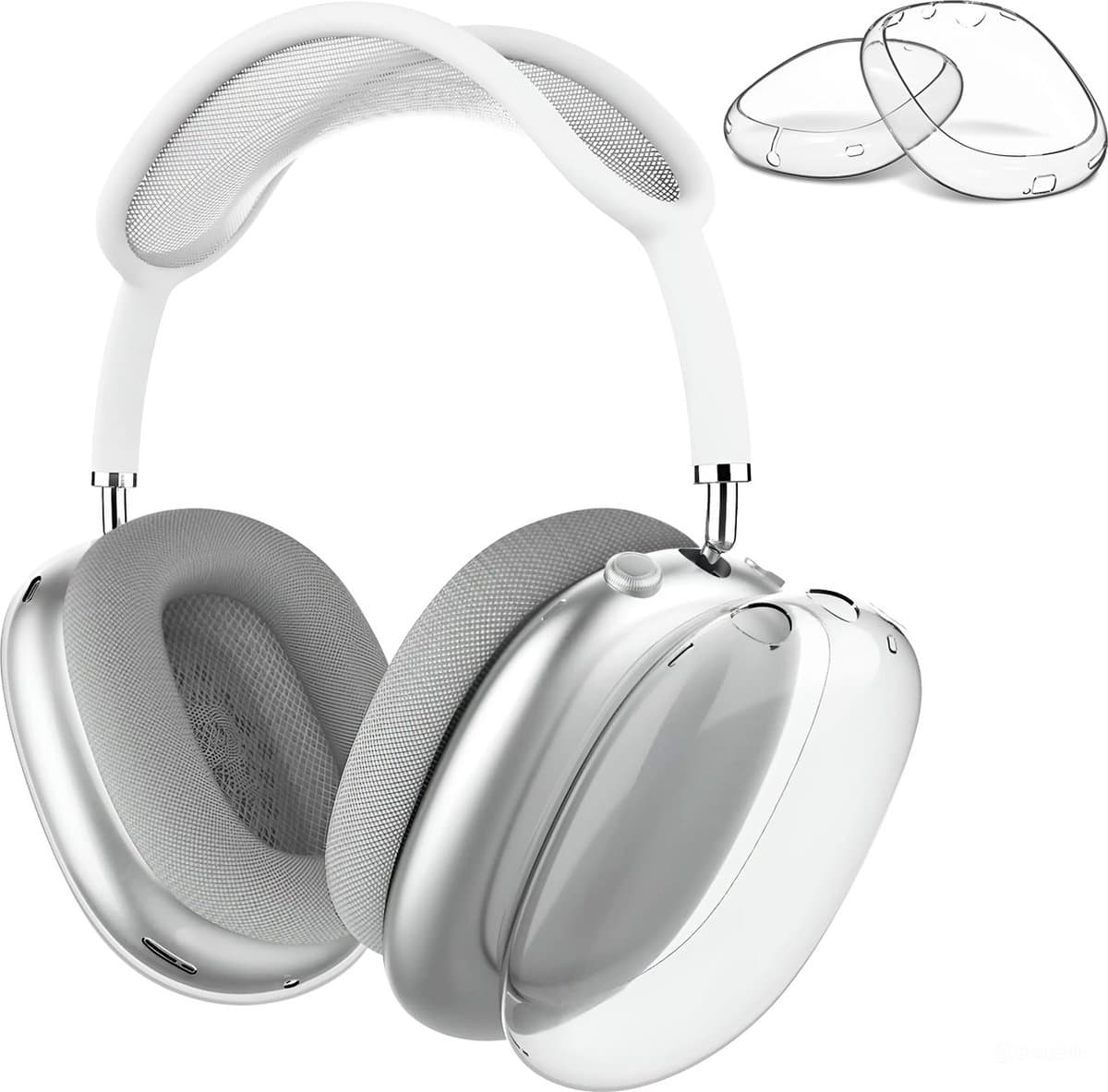 Beschermhoes voor AirPods Max Hoofdtelefoons van MMOBIEL – Transparant Zacht TPU Oorschelpen Beschermhoes – Anti-Kras Beschermende Cover - Transparant — afbeelding 1