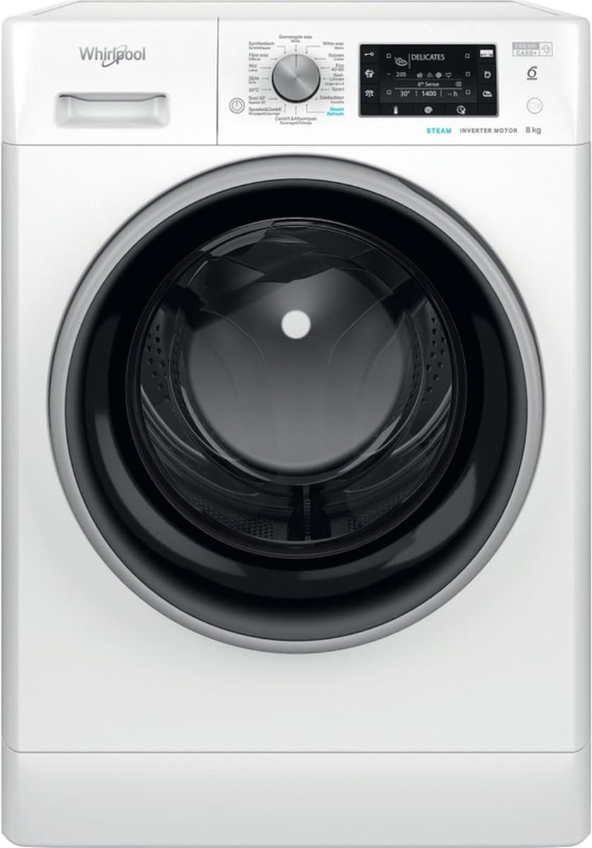 Whirlpool FFD 8489E BSV BE wasmachine Voorbelading 8 kg 1400 RPM Wit — afbeelding 1