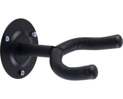 Gitaar Wandbeugel Premium – Universele Metalen Gitaarhouder met Foam‑bescherming – Voor Akoestische, Elektrische & Basgitaar – Inclusief Pluggen & Schroeven – Stijlvol Zwart