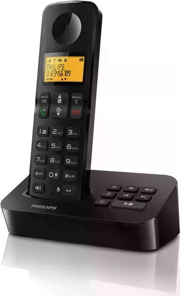 Philips draadloze telefoon D2651B - zwart — afbeelding 1