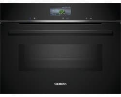 Siemens CM736GAB1 - iQ700 - Compacte inbouw bakoven met magnetron - 60cm x 45cm - varioSpeed: bereid de meest voortreffelijke gerechten tot wel 50% sneller - Home connect - Air Fry-functie: voor perfect en gezonde gefrituurde gerechten