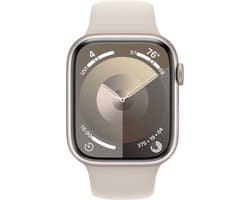 Apple Watch Series 9 - GPS + Cellular - 45mm - Starlight Aluminium Case with Starlight Sport Band - M/L