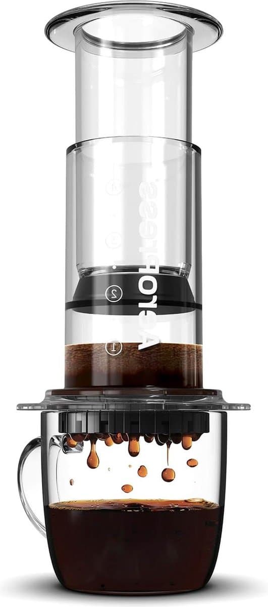 Clear Coffee Press - 3-in-1 brouwmethode combineert AeroPress Franse pers - Pourover Espresso - Volle koffie zonder gruis of bitterheid — afbeelding 1