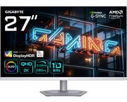 GIGABYTE MO27Q2A ICE - 2K QHD QD-OLED Gaming Monitor - 280Hz - 27 Inch