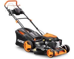 FUXTEC 4in1 Benzine Grasmaaier FX-RM5196eS - Elektrische Start - 6pk/4.4kW - 51cm Maaibreedte ,Hoogteverstelling 25mm-75mm - 4-Takt - Achterwielaandrijving, 60L Grasvanger - Mulchfunctie & Zij-uitworp