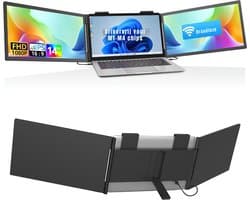 DnA® Professionele Portable Monitor - USB-C - 14 Inch - Double Draagbare Monitor - Portable Monitor Voor Laptop - Zwart - 1cm x 34cm x 21cm