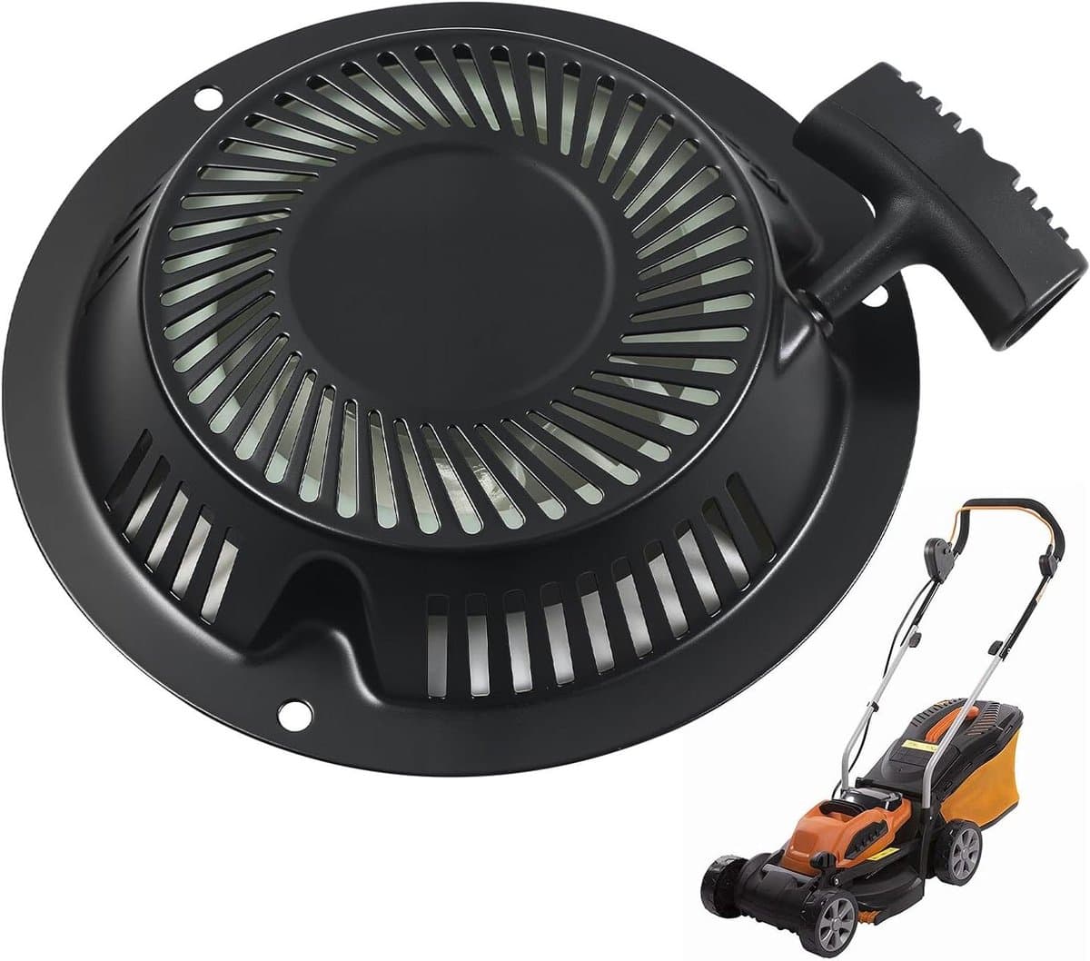 Startmotor Grasmaaier - Trekstarter Starter - Motor Starten - Hoogwaardig Metaal - 210mm Lengte - Zwart — afbeelding 1