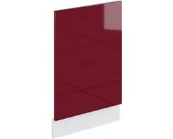 Vaatwasser Paneel 45 cm Hoogglans Bordeaux Rood/Wit voor Keukenserie R-Line