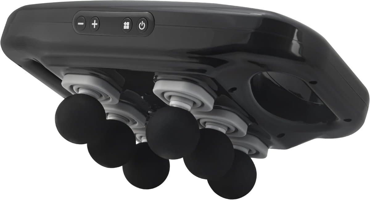 Massagepistool - Spierstimulator - Spierpijn Verlichten - 20 Snelheden 6 Hoofden - 23.5 x 23.5 cm - Zwart — afbeelding 1