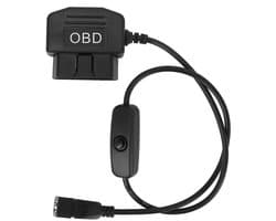 OBD2 Mini-USB Oplaadkabel voor Dashcam - 24 Uur Voeding met Schakelaar
