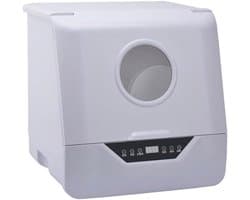 Aanrecht Vaatwasser - Mini Vaatwasser - Kleine Keuken - 360 Graden Reiniging - 6 Plaatsen - Wit