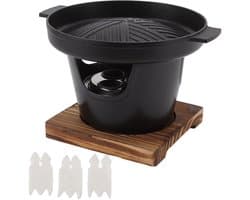 Dailygoods- Tafelgrill Rookvrij - Mini Grill - Draagbaar - Aluminiumlegering - Antiaanbaklaag - Eenvoudig te monteren - Mini Barbecue