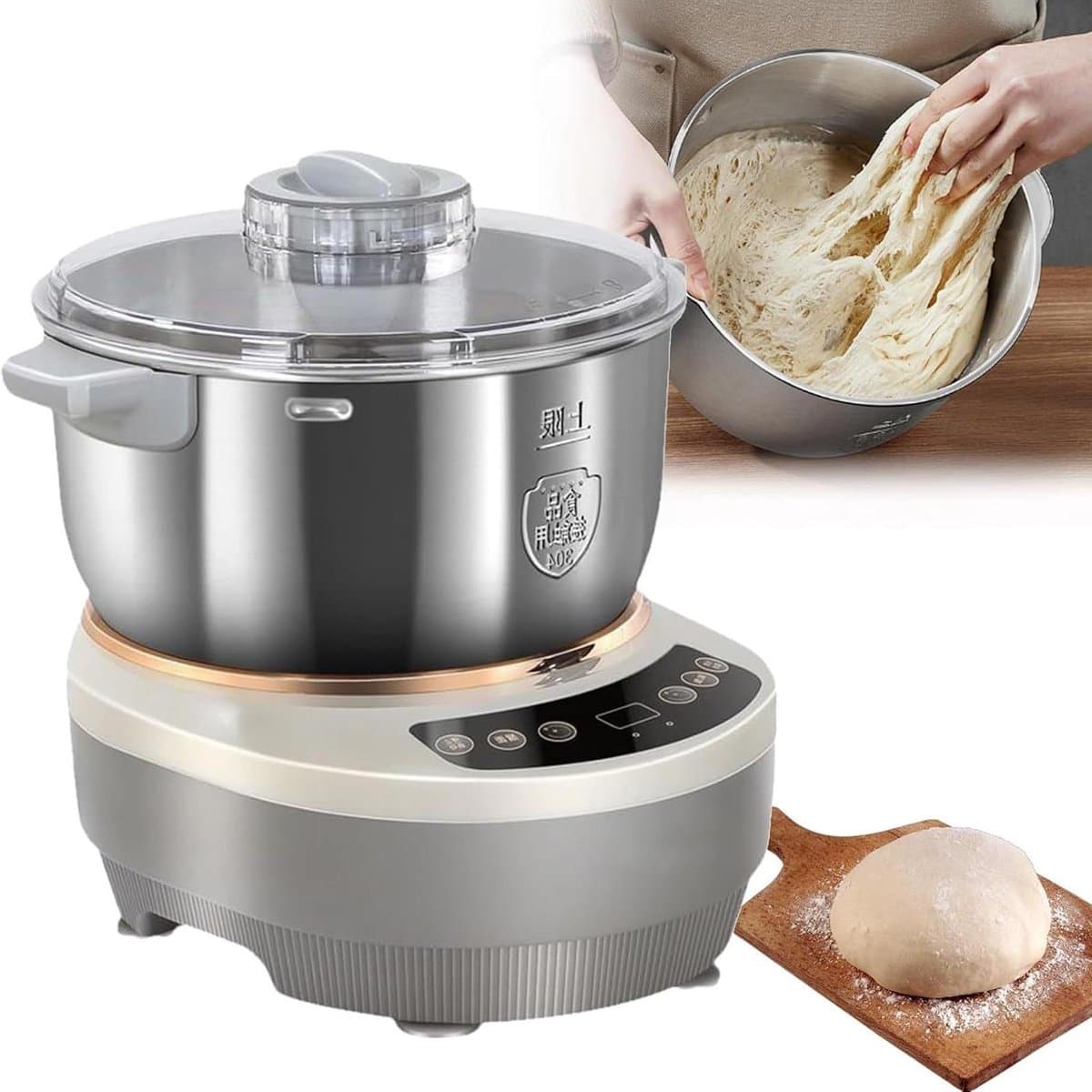 Deegmaker - Keukenmachine - Bakken - Grote capaciteit - 7 Liter - Zilver — afbeelding 1