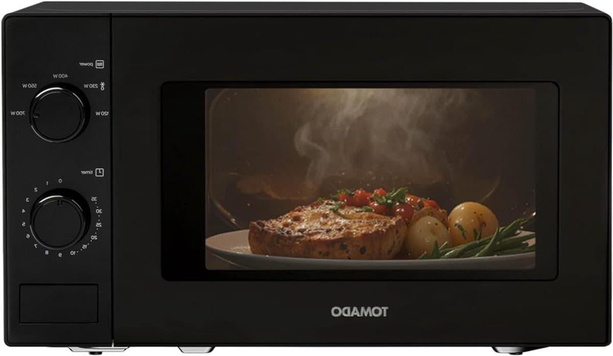 Magnetron - Oven Verwarming - Snel Eten Bereiden - Compact Model - 20 Liter - Wit — afbeelding 1