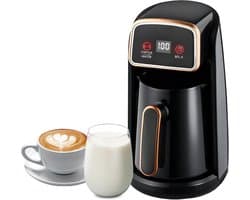 Automatische Koffiezetter - Elektrische Mokkapot - Authentiek Koffie Maken - Dubbel Verwarmingssysteem - 300 ml Capaciteit - Zwart