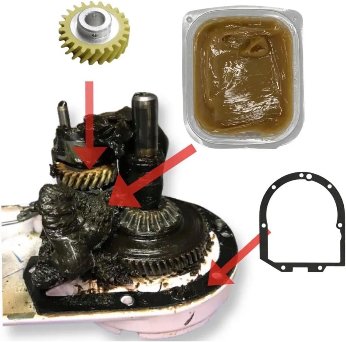 Reparatieset Keukenmachine - Onderdelen Set - Keukenmachine Reparatie - Inclusief Vet - 15x10x5cm - Geel — afbeelding 1