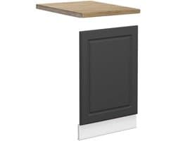 Vaatwasser Frontpaneel 45 cm voor Inbouwkeuken Antraciet-goud/Wit