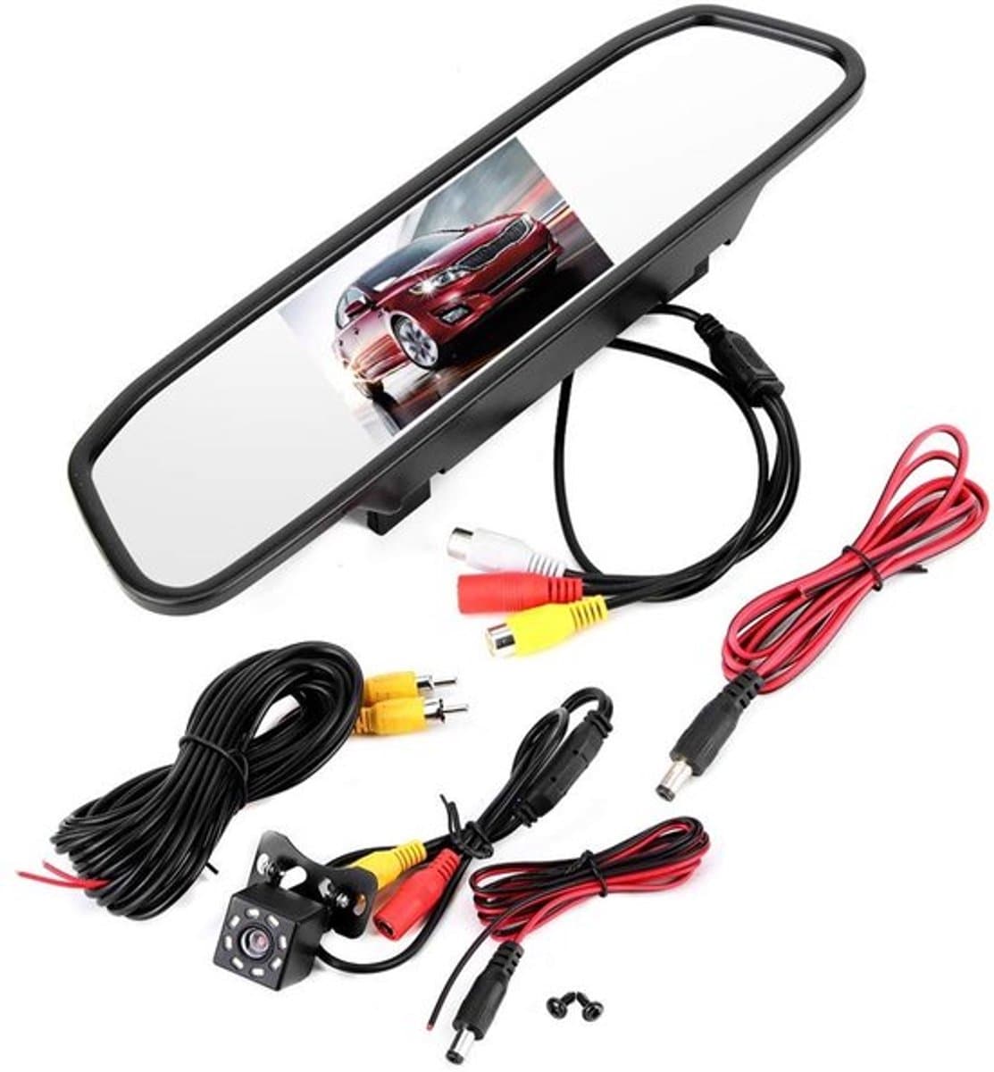 Dailygoody - Mirror Dash Cam - Achteruitkijkspiegelcamera - 4,3 Inch — afbeelding 1