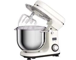 Vedder House - Keukenmachine - Wit - 6 liter - 1200 Watt - Keukenmixer - 6 snelheden - Vaatwasserbestendig