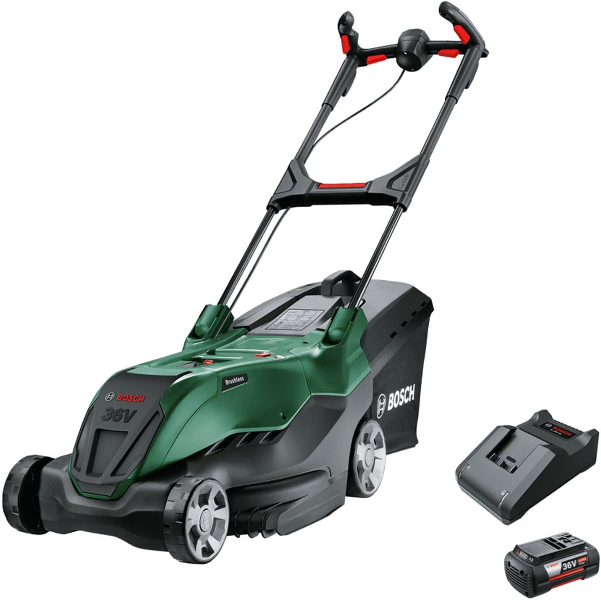 Bosch AdvancedRotak 36V-44-750 - Accu grasmaaier - Inclusief 1x 36 V Li-Ion accu (6,0 Ah) - AL 36V-20 lader en opvouwbare opvangbak — afbeelding 1