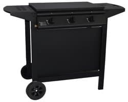 Gasbarbecue + bakplaat - GRILL GARDEN - Zwart - 3 branders - Met beschermkap - Piëzo-elektrische ontsteking