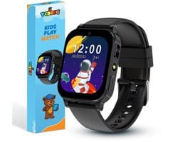 TeddiQ Playwatch - Kinder Smartwatch - Kinderhorloge - Zwart - 31 educatieve games - Smartwatch Kind - HD Scherm