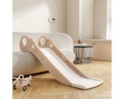 Kinderglijbaan, mini-klimglijbaan voor bed of bank, indoor- en outdoorspeeltoestellen voor jongens en meisjes (kaki)