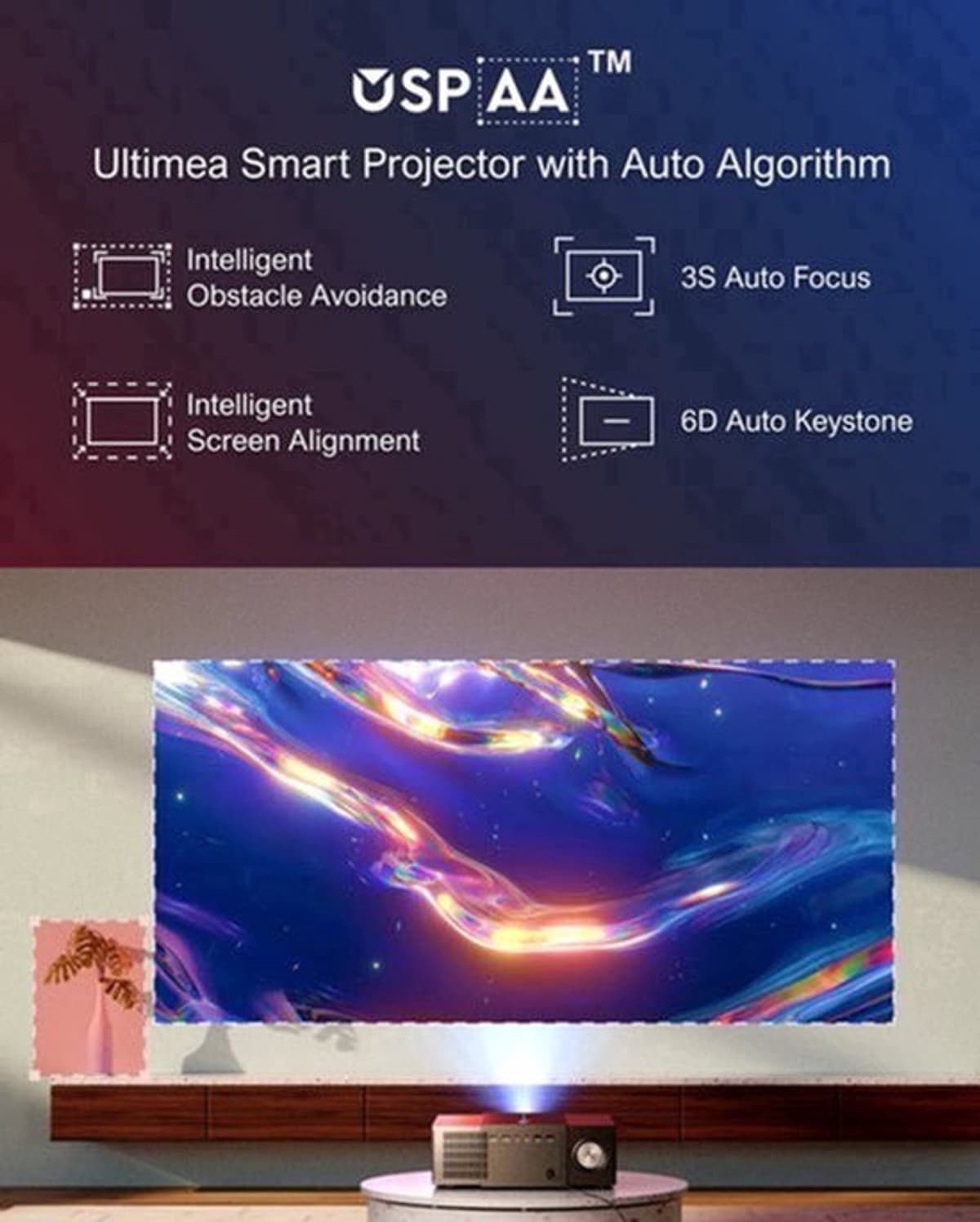 Beamer - Projector - Mini Projector - Full HD 1080P - 5G WiFi LED - 4K Video - 30W Speaker – Home Theater Bluetooth Projector — afbeelding 1