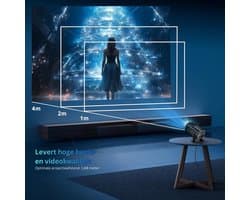 Mini Beamer - Film Projector met Bluetooth - Draagbare Beamer - 4K Kwaliteit - Zwart