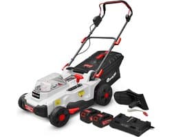 Draadloze Grasmaaier 40V (2x20V) Inclusief 2 Accu's & Oplader - 37cm Maaibreedte