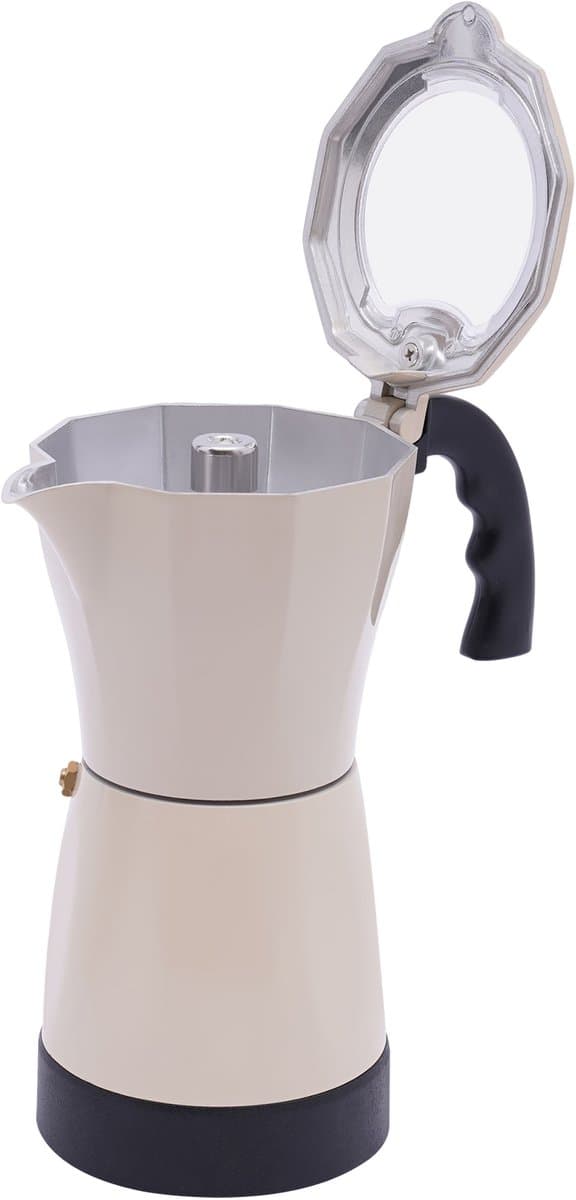 300ML Elektrische Espressomaker Met Basis Rijstwit 480W 220V Voor 6 Espressokopjes — afbeelding 1