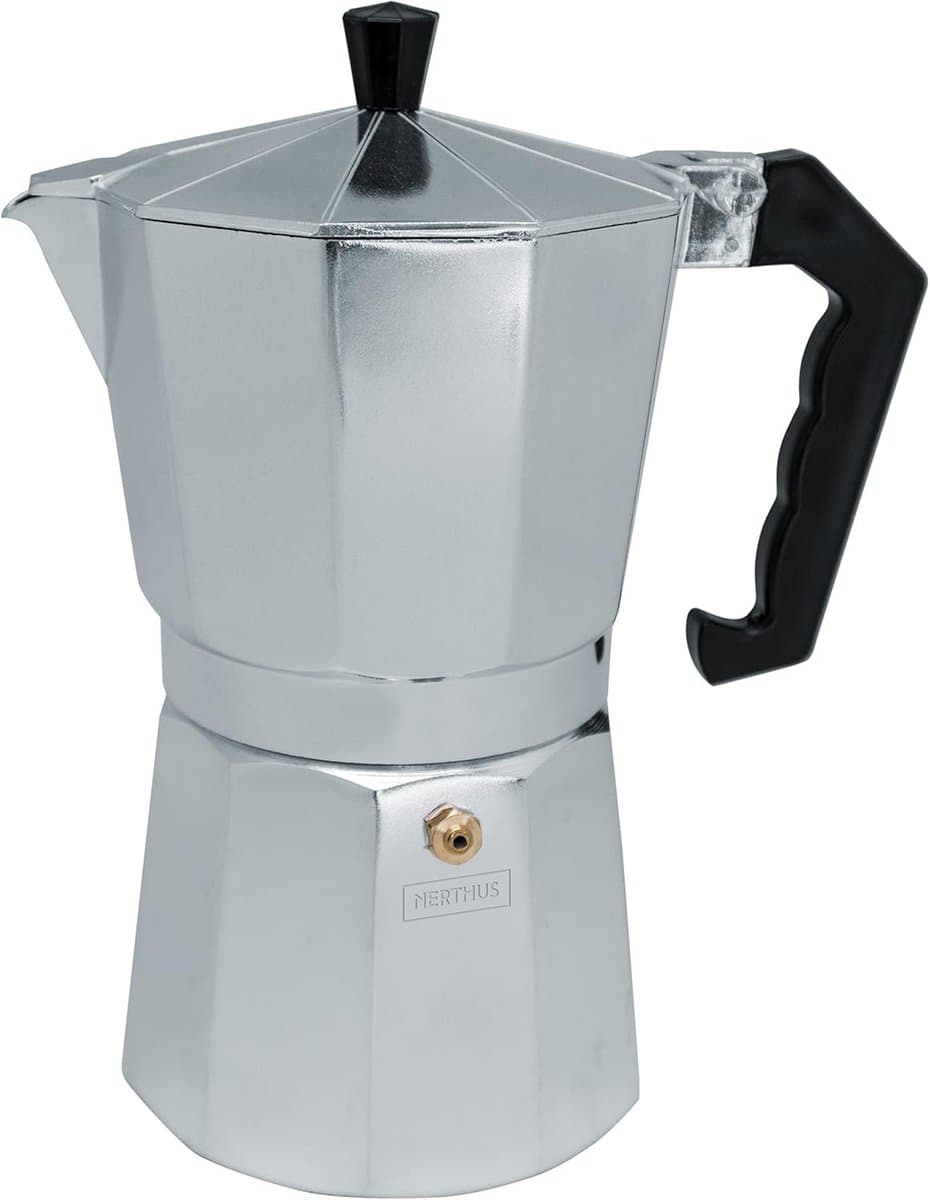 Klassieke Moka Pot Espressopot voor Inductie, Gas en Elektrisch - 6 Kops — afbeelding 1