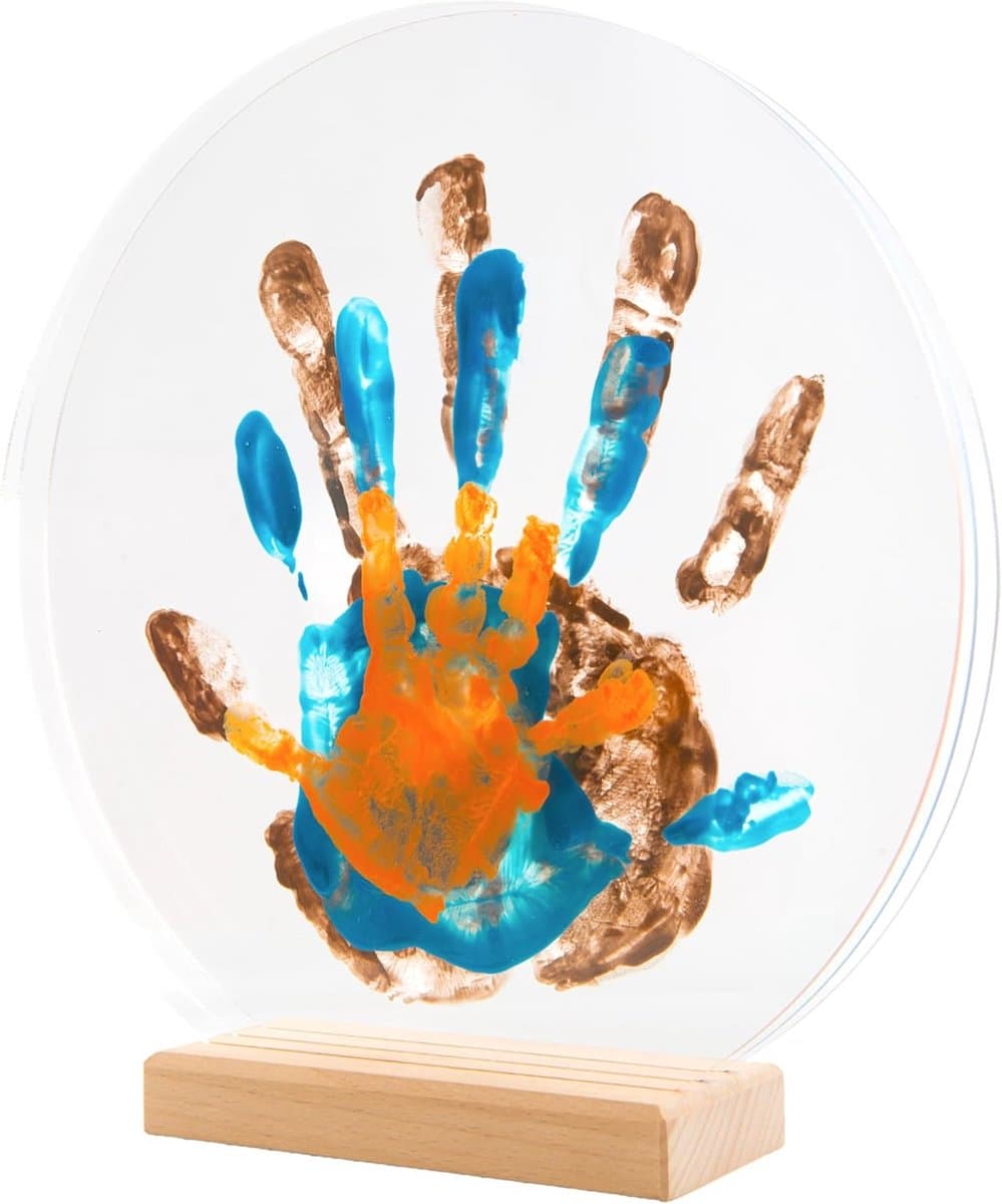 Geluksafdrukken Set 3 Handen Parelmoer – Niet-giftig Materiaal – Hand- en Voetafdrukken Baby – Uniek Cadeau Geboorte – Decoratie Slaapkamer – Made in France — afbeelding 1