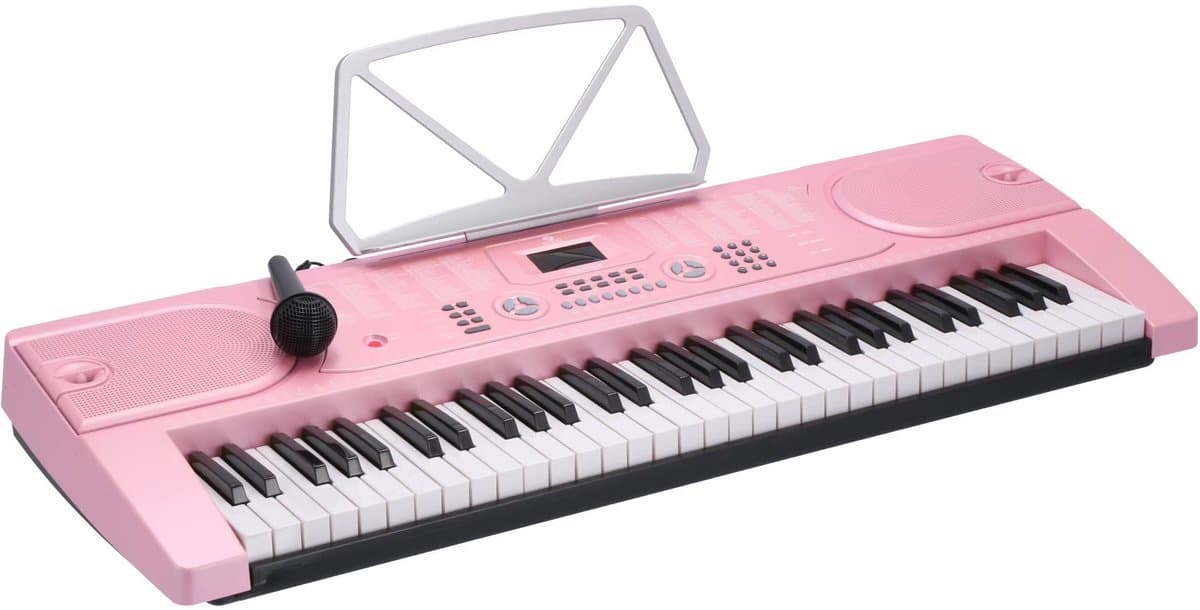 Keyboard 61 toetsen - Met gratis lessen - Fazley FKB-050-P - Roze — afbeelding 1