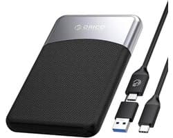 2TB Externe SSD met 2-in-1 USB C Kabel - Draagbare USB 3.2 Gen 1 Harde Schijf tot 460MB/s voor Smartphone, PC, Tablet en Laptop