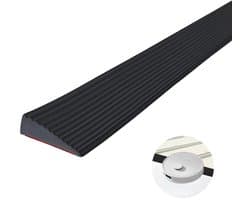 drempelophelling, 5,5 x 1,6 x 100 cm, stoeprandoprijplaat, pvc zuigrobot, drempelopdruk, overgangsrails, zelfklevend, drempeloprit voor rolstoel, kinderwagen, rollator & e-scooter, zwart