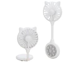 Mini-ventilator USB-oplaadbaar met 3 snelheden en zuignappen voor telefoon en tafel