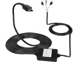 SnelShoppen - Dash Cam ACC Hardwire Kit - Mini USB Step-Down Kabel 12V-24V naar DC 5V 3A - Auto Dash Charger Power Cord 3.5m voor GPS en Tachograaf