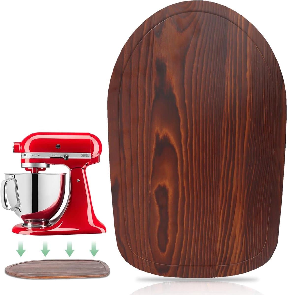Schuifplaat Mixer - Onderlegger Keukenmachine - Keukenmachine Verplaatsen - Specifiek Vormontwerp - 374 x 252 cm - Bruin — afbeelding 1