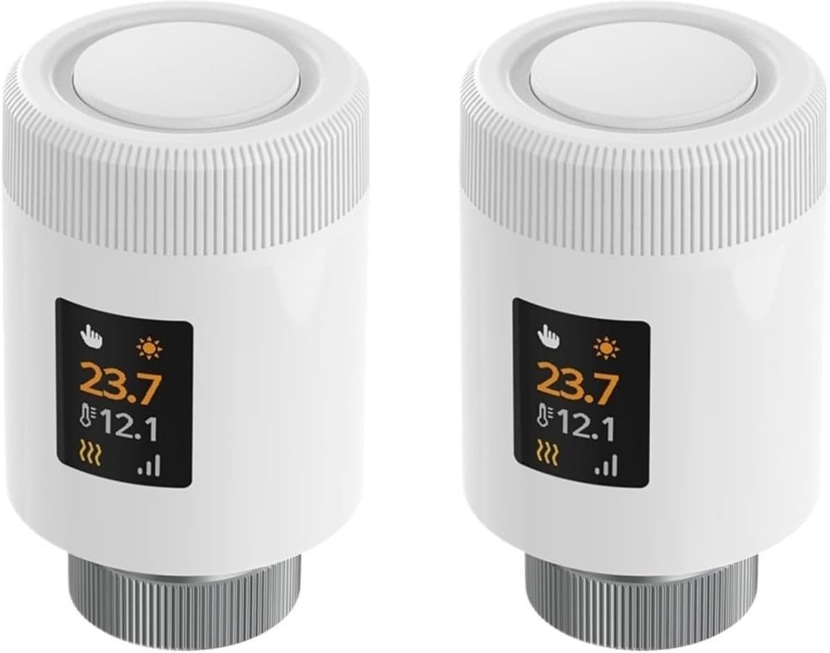 Thermostaat Radiator Actuator - Thermostaatkraan Temperatuurregelaar - Verwarming Regelen - APP Afstandsbediening - M30x1.5mm - Wit — afbeelding 1