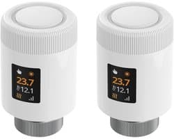 Thermostaat Radiator Actuator - Thermostaatkraan Temperatuurregelaar - Verwarming Regelen - APP Afstandsbediening - M30x1.5mm - Wit