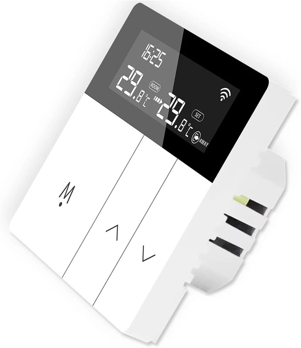 Slimme Thermostaat - Digitale Regelaar - Vloerverwarming Instellen - Met Externe Sensor - 16A - Wit — afbeelding 1