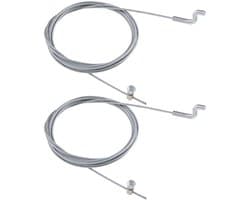 Gaskabel 2000 mm - Flexibele Kabel - Z-haak Motorremkabel - Staal - Diameter 1,5 mm - Duurzaam en Sterk