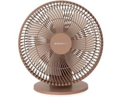 Tafel- en Wandventilator - Ventilator met accu - Persoonlijke Koeling - 2-in-1 Ontwerp - 10W - Mokka